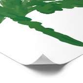 美しい熱帯ヤシの木の柄 ポスター (角)