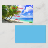 美しい熱帯島のビーチの脱出 名刺 (正面/裏面)