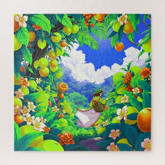 美しい熱帯果樹園 ジグソーパズル (縦)