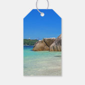 美しい熱帯海のロッキー海岸線 ギフトタグ (裏面)