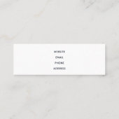 美しい熱帯海のロッキー海岸線 スキニー名刺 (裏面)