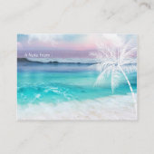 美しい熱帯海の日の出を願う エンクロージャーカード (裏面)