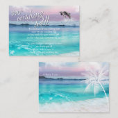 美しい熱帯海の日の出を願う エンクロージャーカード (正面/裏面)