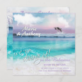 美しい熱帯海の日の出 招待状 (正面/裏面)
