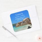 美しい熱帯海ロッキー海岸事業 スクエアシール (封筒)