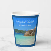 美しい熱帯海ロッキー結婚海岸線 紙コップ (正面)