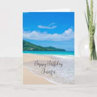 美しい熱帯海風光明媚なビーチ誕生日