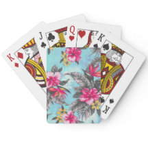 美しい熱帯絵を描フローラの水色