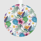 美しい熱帯絵を描フローラ水彩 オーナメント (裏面)