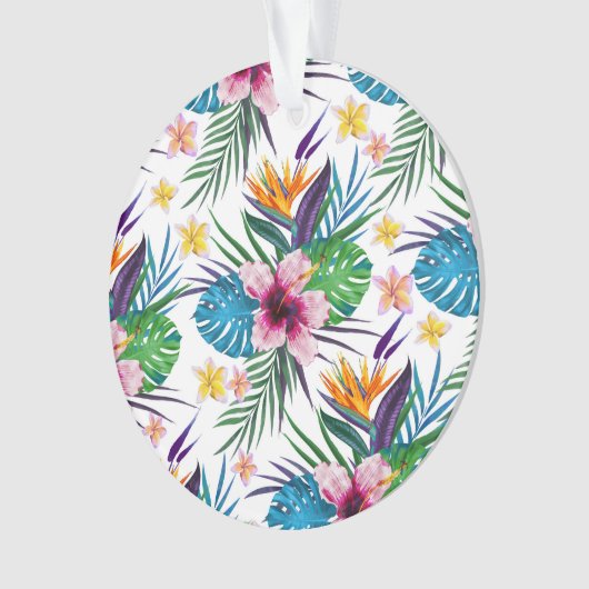 美しい熱帯絵を描フローラ水彩 オーナメント (正面)