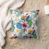 美しい熱帯絵を描フローラ水彩 クッション (ブランケット)