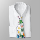 美しい熱帯絵を描フローラ水彩 ネクタイ (タイ)