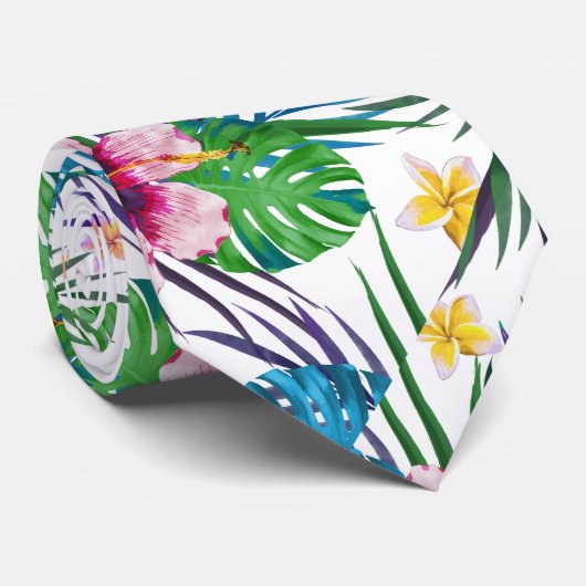 美しい熱帯絵を描フローラ水彩 ネクタイ (ロール)