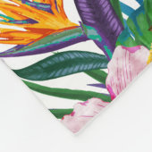 美しい熱帯絵を描フローラ水彩 フリースブランケット (角)