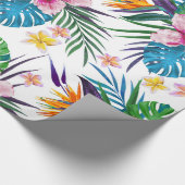 美しい熱帯絵を描フローラ水彩 ラッピングペーパー (角)