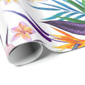 美しい熱帯絵を描フローラ水彩 ラッピングペーパー (ロールコーナー)