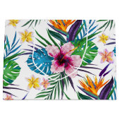美しい熱帯絵を描フローラ水彩 ラージペーパーバッグ (正面)