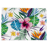 美しい熱帯絵を描フローラ水彩 ラージペーパーバッグ (裏面)