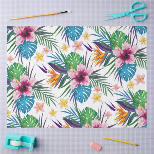 美しい熱帯絵を描フローラ水彩 薄葉紙 (クラフト)