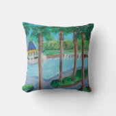 美しい熱帯絵画景観 クッション (正面)