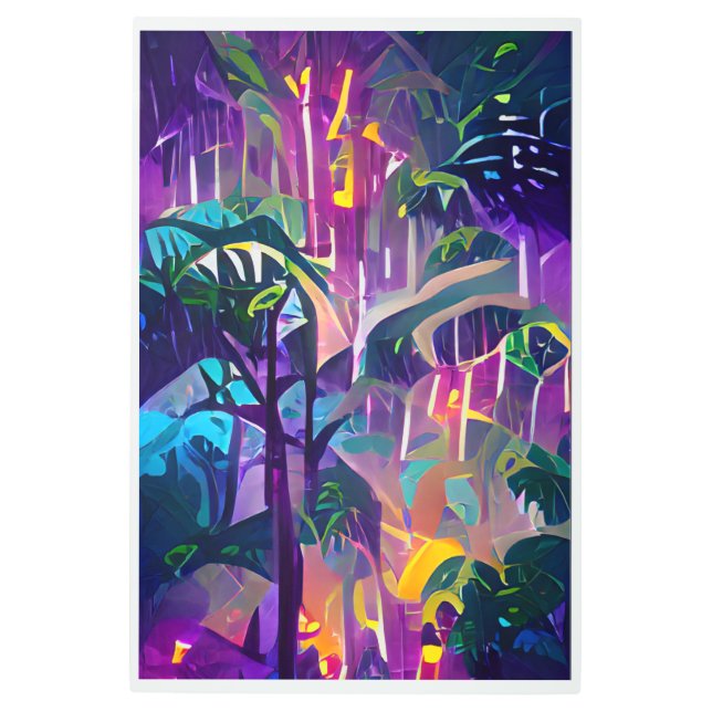 美しい熱帯雨林アイメタルアート メタルプリント (正面)