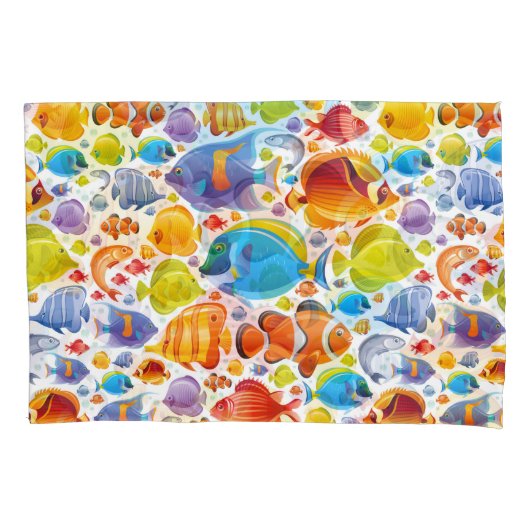 美しい熱帯魚 枕カバー (正面)