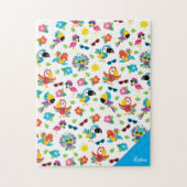 美しい熱帯鳥のパラダイスカラフルパターン ジグソーパズル (縦)