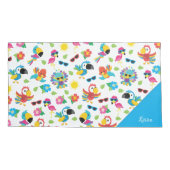 美しい熱帯鳥のパラダイスカラフルパターン 枕カバー (裏面)