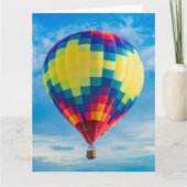 美しい熱気球ノテ空白のカード カード (正面)