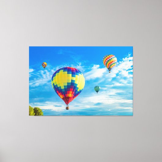 美しい熱気球 キャンバスプリント (正面)