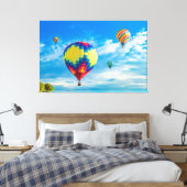 美しい熱気球 キャンバスプリント (インサイチュ (寝室))