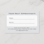 美しい爪、 ネイル爪、 ネイルバーアポイントメントカード 名刺 (裏面)