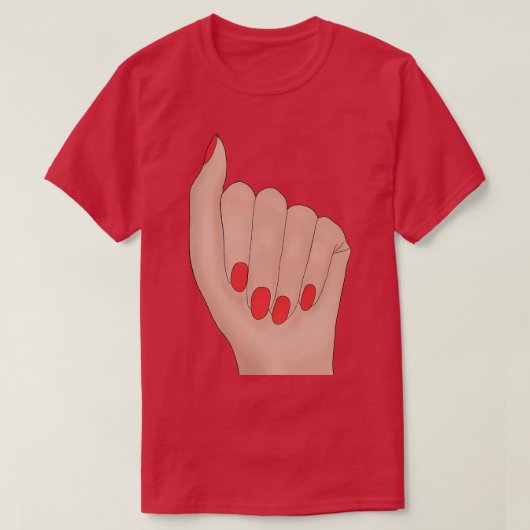 美しい爪、 ネイル Tシャツ (デザイン正面)