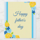 美しい父の日 ワインラベル (シングルラベル)