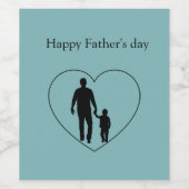 美しい父の日 ワインラベル (シングルラベル)