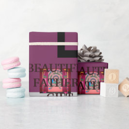 美しい父ギフト_手紙_PUPLER_BLACK_GRAY_ ラッピングペーパー