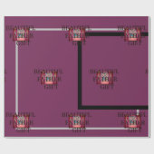 美しい父ギフト_手紙_PUPLER_BLACK_GRAY_ ラッピングペーパー (フラット)