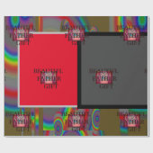 美しい父ギフト_手紙_RED_BLACK_GRAY_ ラッピングペーパー (フラット)