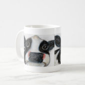 美しい牛マグは誕生日のクリスマスを個人化します コーヒーマグカップ (正面左)