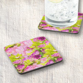 美しい牡丹と蘭 コースター