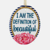 美しい牡丹の感動的定義 セラミックオーナメント (右)