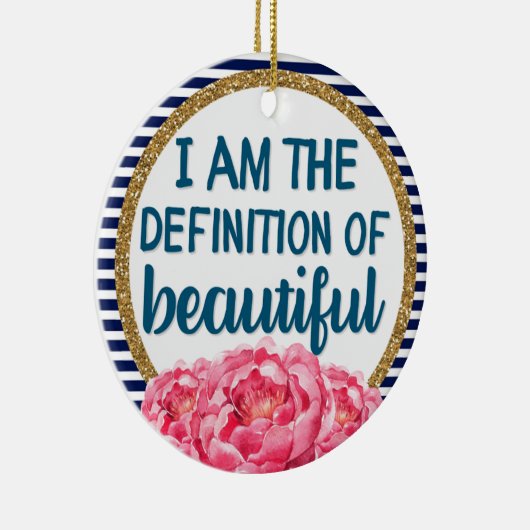美しい牡丹の感動的定義 セラミックオーナメント (右)