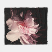 美しい牡丹の花 フリースブランケット (正面(横))