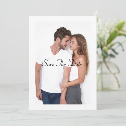 美しい牡丹のSave the Date ウェディングカード 招待状 (スタンド正面)