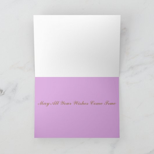 美しい牡丹カスタム60位ハッピーバースデー カード (内部)