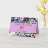 美しい牡丹カスタム60位ハッピーバースデー カード (黄色い花)