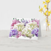 美しい牡丹結婚の祝いカード カード (黄色い花)