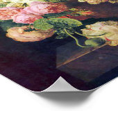 美しい牡丹、チューリップ、桃 ポスター (角)