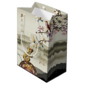 美しい牧歌的なシーンChines Rat年2020 MGB ミディアムペーパーバッグ (裏面アングル)