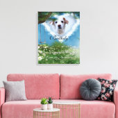 美しい牧草地あなたのペットの写真のメモリアルを追加 キャンバスプリント (インサイチュ (リビング))